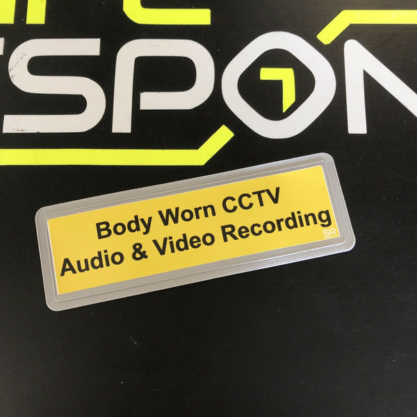 Reflective Badge - BODY WORN CCTV AUDIO AND VIDEO RECORDING 135mm