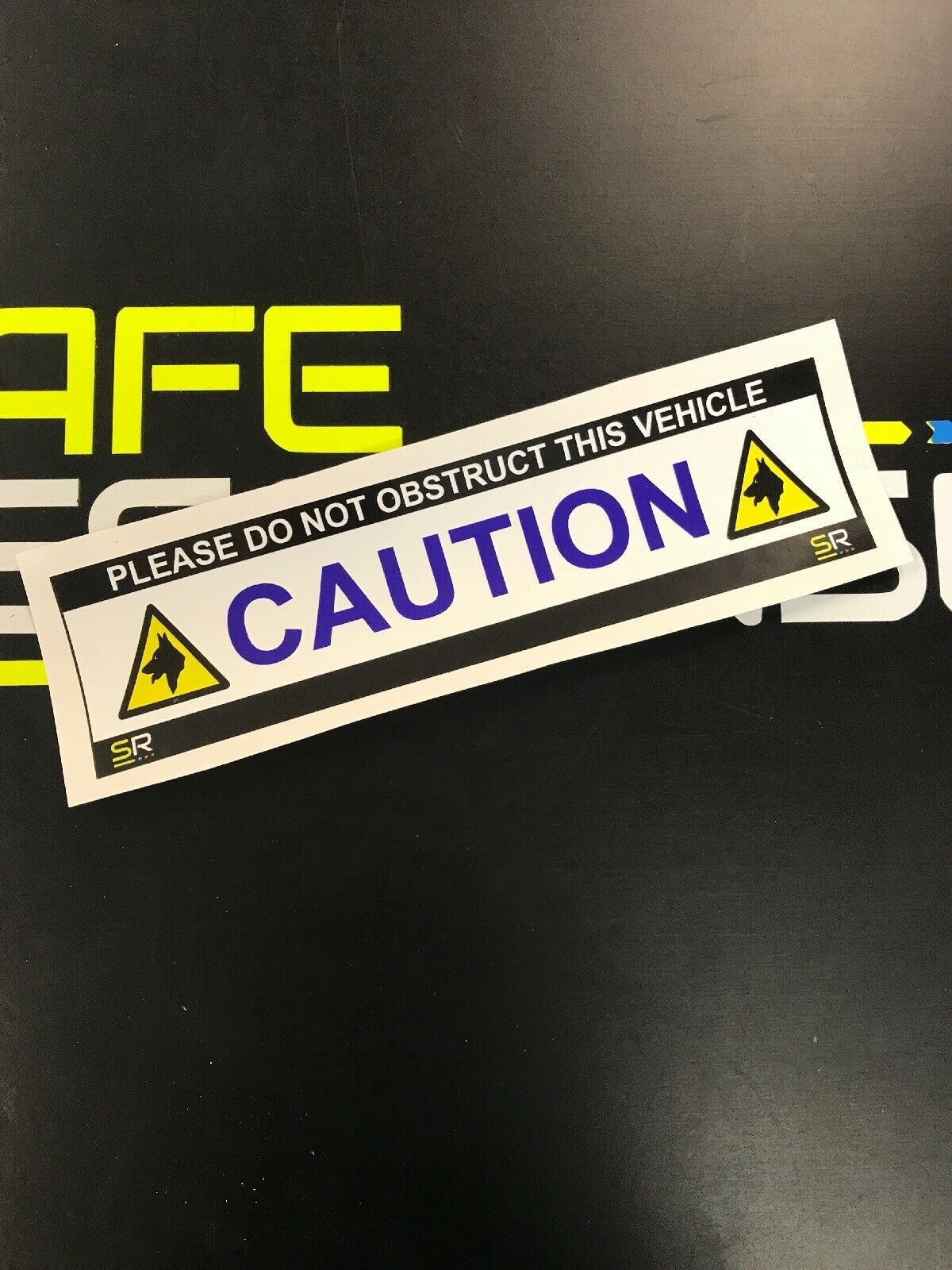 Sticker CAUTION dog logo ST24579
