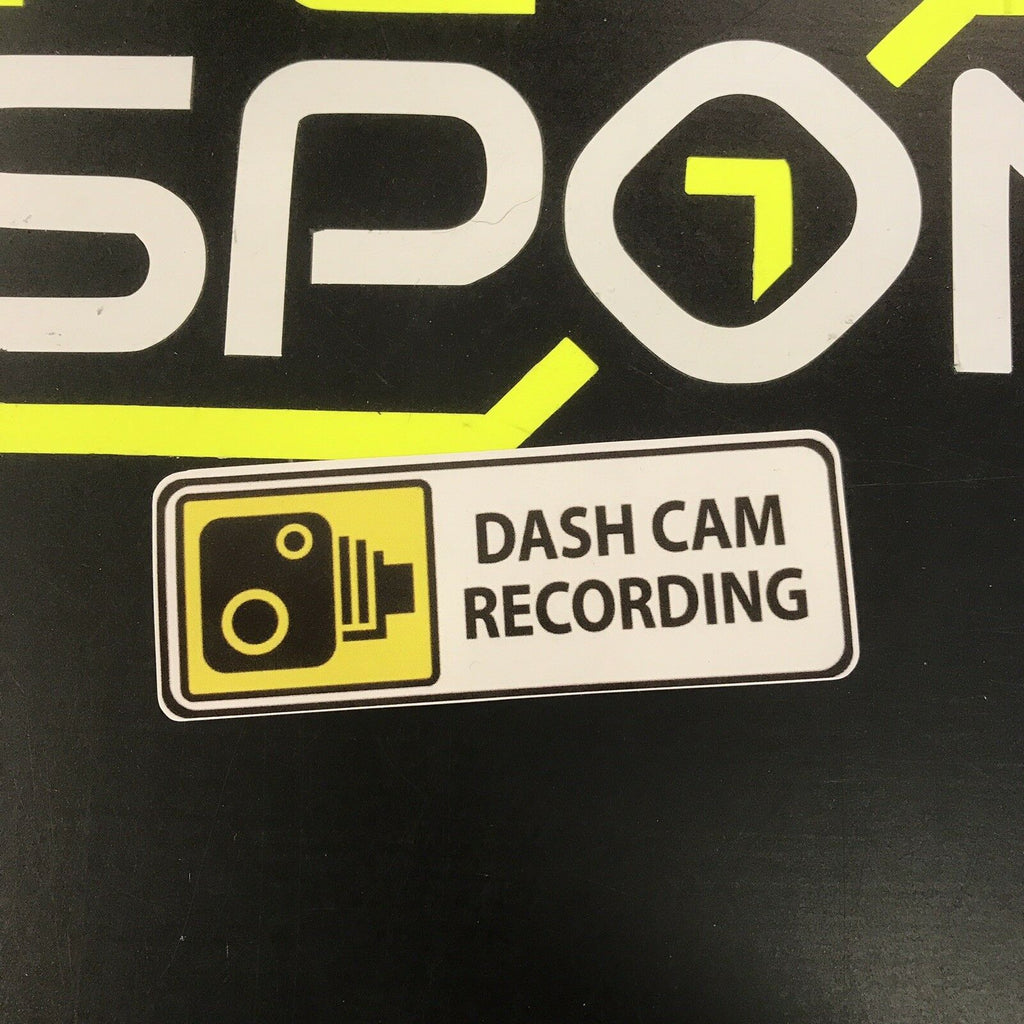 “Dash Cam Recording” Vinyl Sticker – 37mm x 100mm