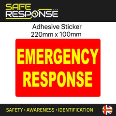 Emergency Response - Sticker - Reflective - 220mm x 150mm
