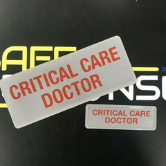 Reflective Badge - Critical Care Doctor - Red - 250mm Set