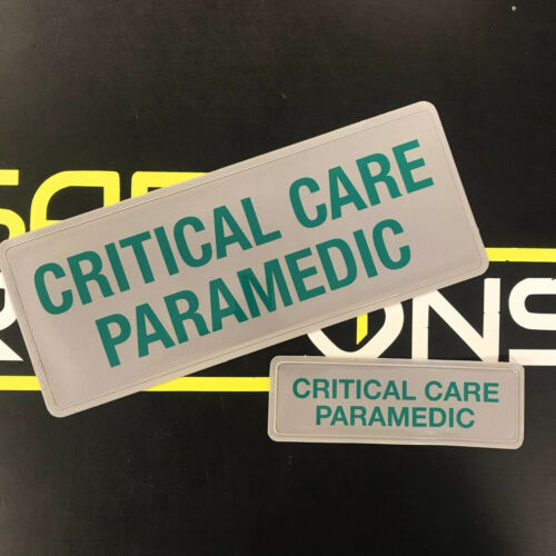 Critical Care Paramedic - Green - Digitally Printed Encapsulated Badge