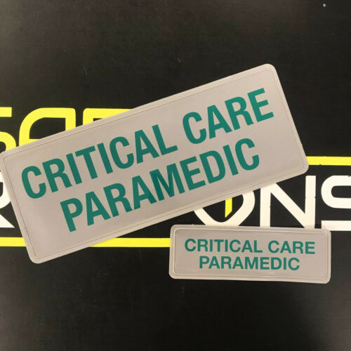 Reflective Badge - Critical Care Paramedic - Green - 250mm Set
